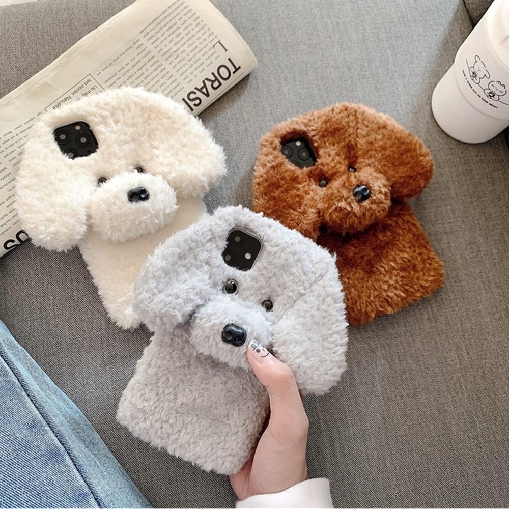 Teddy Dog Fluffy Fur Case iPhone 12 Pro Max EUC Sale